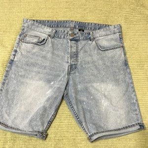 H&M Mens Denim distressed Jean shorts
